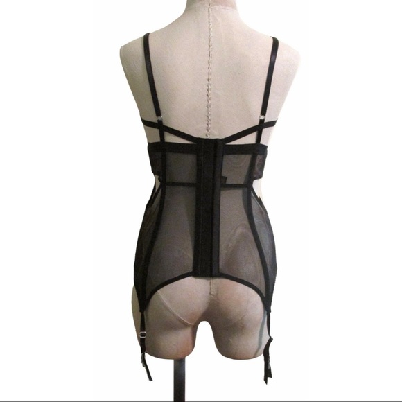 Victoria's Secret 34B Black Brown Lace Bustier - Picture 4 of 5